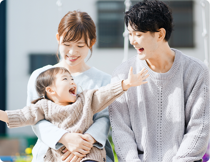 親子の写真