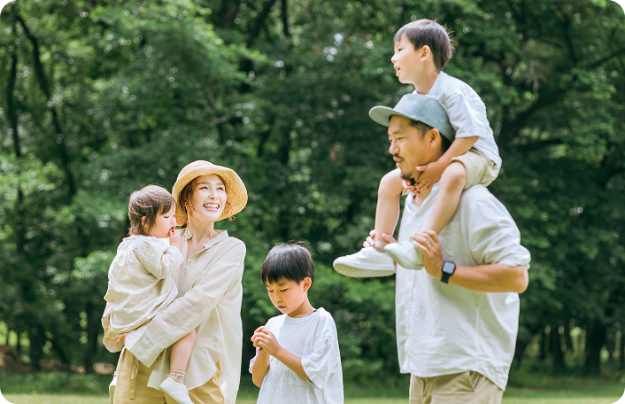 親子の写真